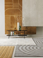 Tapis tissé à la machine EVE Beige BENUTA