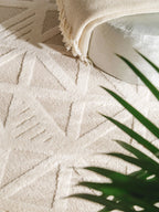Tapis tissé à la machine EVE Crème BENUTA