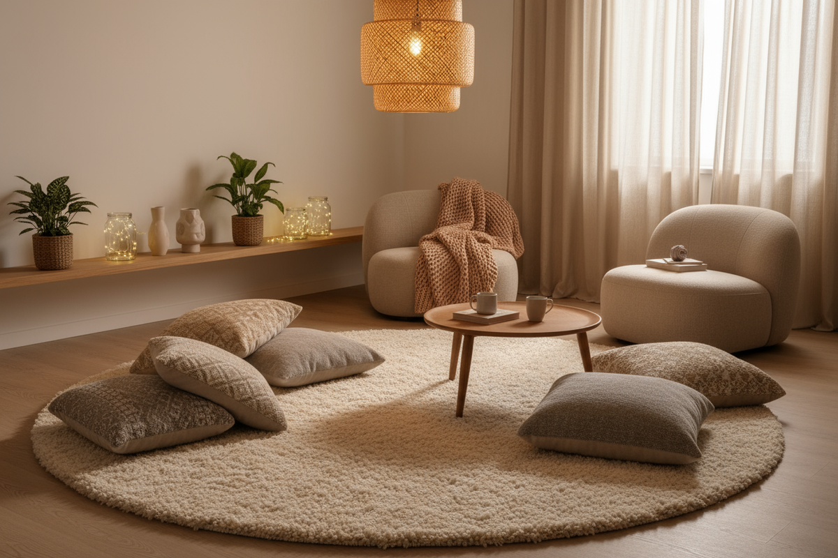 tapis rond cocooning